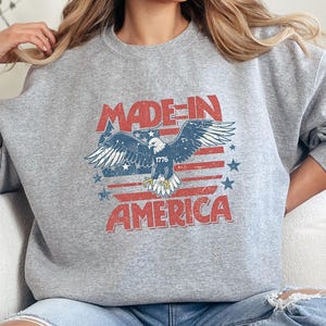 Made in America 1776 eagle sweatshirt 4th of july shirt Independence day gift America fireworks tee Liberty vintage USA flag shirt retro