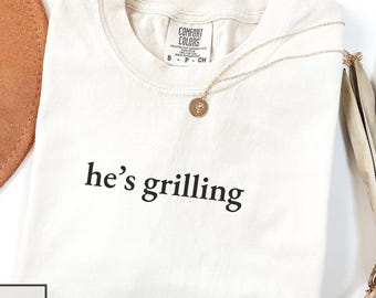 Camiseta divertida para churrasco • Camiseta para churrasco • Cores confortáveis e minimalista