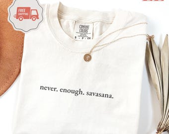 Savasana Yoga T-shirt • Komfortfärger • Minimalistisk yogastil