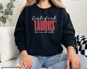 Sudadera divertida del signo zodiacal Tauro: Regalo de cumpleaños para abril y mayo, regalo de Navidad