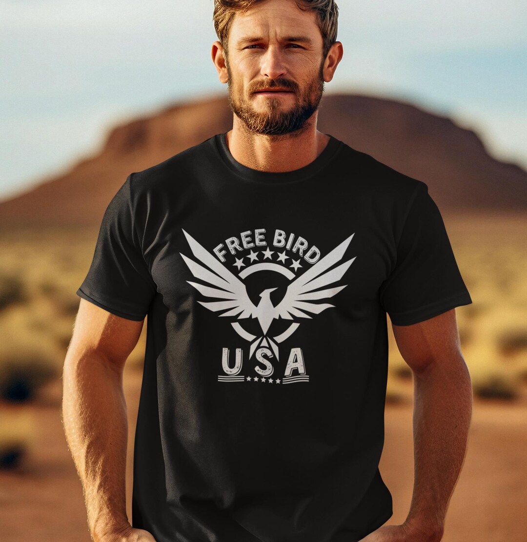 Free Bird Shirt USA Shirt Free Bird USA Shirt Old School Band T