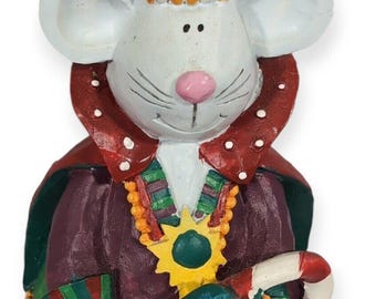 Vintage Russ Berrie Mouse King Figurine Sculpture  5"