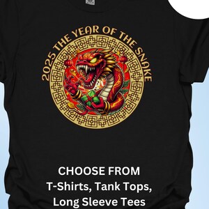 Year of the Snake Graphic Shirt, Chinese New Year Shirts, Chinese Lunar New Year, Snake Sweatshirts, 2025 T-Shirts