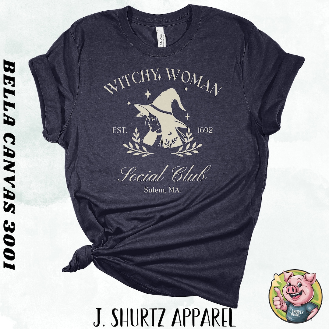Witchy Woman Social Club Shirt, Halloween Shirts, Witch T-shirts, Gifts ...