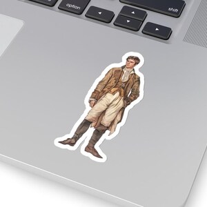 Jane Austen Regency Style Gentleman Kiss-Cut Aufkleber, Stolz und Vorurteil Aufkleber für Ihren Laptop, Ihr Journal, Ihr Scrapbook, Ihr Junk Journal