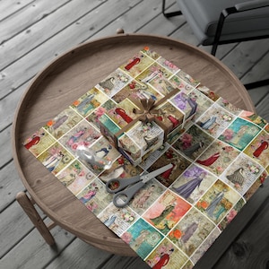 Jane Austen Wrapping Paper, Regency Ladies Gift Wrap Heroine&#39;s Historical Romance Bookish Literary Gift for Her, Bookworm Bookclub, Academia