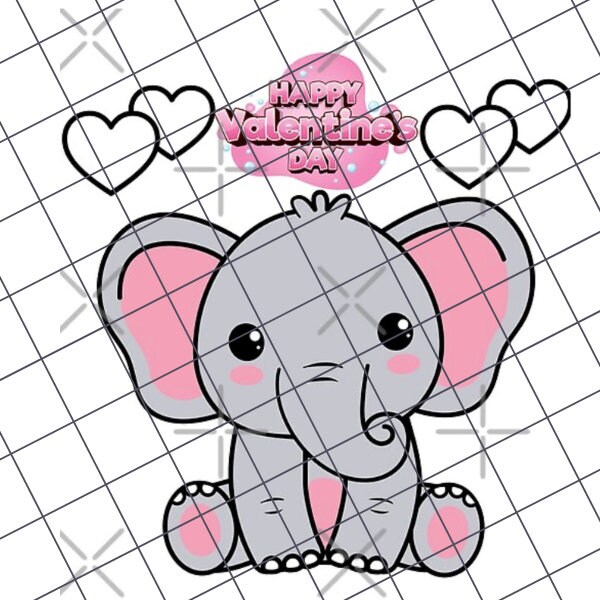 I love to Elephants, Elephants Background, Romantic Elephants, Cute Elephant Couples, Heartfelt Elephant Illustrations, Elephant Design