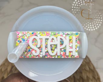 Personalized Stanley Tumbler Name Plate, Gift for her, Personalized Name Plate Topper 40oz/30oz Tumbler Topper, Acrylic Name Plate, Mom Gift