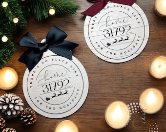 Custom Zip Code Christmas Ornament | Personalized Location Keepsake | Holiday Gift