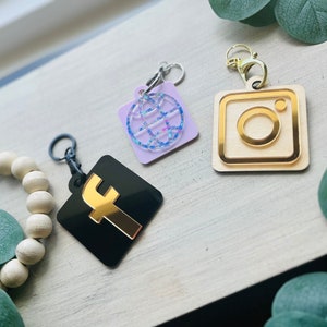 Llavero de código QR personalizado, Redes sociales, Pago instantáneo, Llavero QR, Llavero acrílico, Regalo único, Redes de negocios