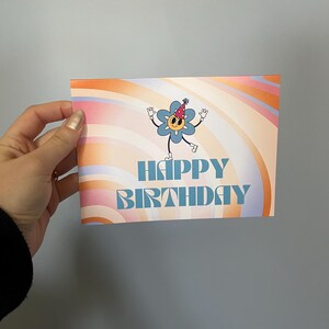 Carte d'anniversaire groovy - 5 x 7 avec enveloppe