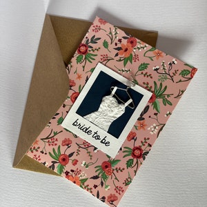 Carte de douche nuptiale florale Polaroid été faite main (intérieur vierge) - Rose