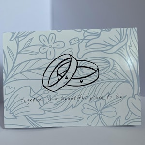 Carte pour alliances - Together is Beautiful Place To Be - 5 x 7 avec enveloppe
