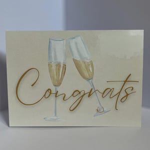 Biglietto di congratulazioni "Ring Around the Champagne" - 5x7 con busta