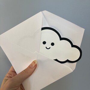 Carte de voeux/carte de correspondance smiley nuage (intérieur vierge) - Cartes sans occasions