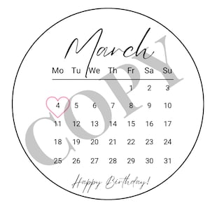 March 2024 Calendar Cake Template