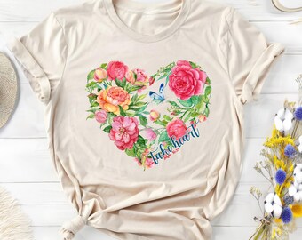Take Heart John 16:33 - Spring Floral Heart - png svg for DTF shirts, cards, and other prints; Christian Inspirational Gifts