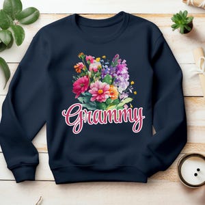 BUNDLE: Grammy Floral Shirt Design svg png (Granny, Mimi, Gigi, Mamaw, Grandma & Nana) Sweatshirt Birthday Mother&#39;s Day Christmas Gift