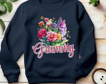 BUNDLE: Grammy Floral Shirt Design svg png (Granny, Mimi, Gigi, Mamaw, Grandma & Nana) Sweatshirt Birthday Mother's Day Christmas Gift