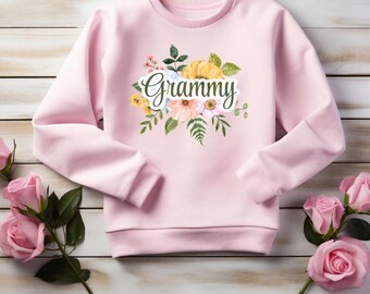 BUNDLE: Floral Grammy Shirt Design svg png (Granny, Mimi, Gigi, Mamaw, Nana, Grandma & Nana) Sweatshirt Birthday Mother's Day Christmas Gift