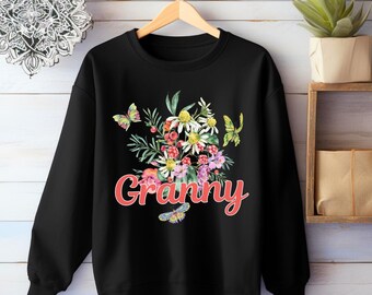 BUNDLE: Floral Butterfly Shirt Design svg png (Granny, Mimi, Gigi, Mamaw, Nana, Grandma & Nana) Birthday Mother's Day Christmas Gift