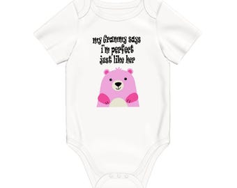 Baby Cotton Short Sleeve Bodysuit, Baby Shower Gift, Add Customize Name