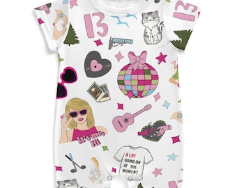 Trendy All Over Print Baby Bodysuit Romper
