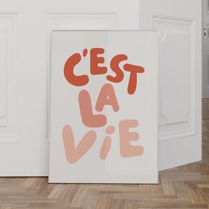 Esthetische woonkamer decor poster | Woonkamer Afdrukken | Coole trendy print | Unieke afdruk | Moderne appartementkunst | Positief | Dat is het leven