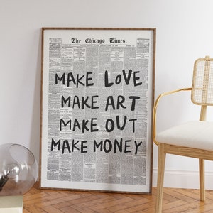 Esthetische poster woonkamerdecoratie | Woonkamerafdruk | Coole trendy print | Unieke print | Moderne appartementkunst | Affirmatie | Merk: