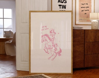 Not My First Rodeo Cowgirl Wall Print Art, DIGITAL