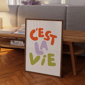 Esthetische woonkamer decor poster | Woonkamer Afdrukken | Coole trendy print | Unieke afdruk | Moderne appartementkunst | Positief | Dat is het leven