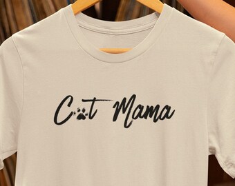 Cat Mama Womens Shirt | Cat Mama Graphic Shirt | Cute Cat Mom Tee | Cat Mom Shirts | Shirts For Cat Owners | T-Shirts For Cat Lovers