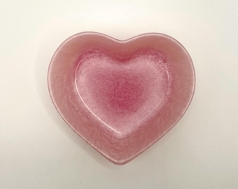 Elegant Pink Heart Shaped Trinket Dish
