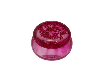 Handmade Pink Broken Glass Stone Resin Jar | Jewelry Organizer