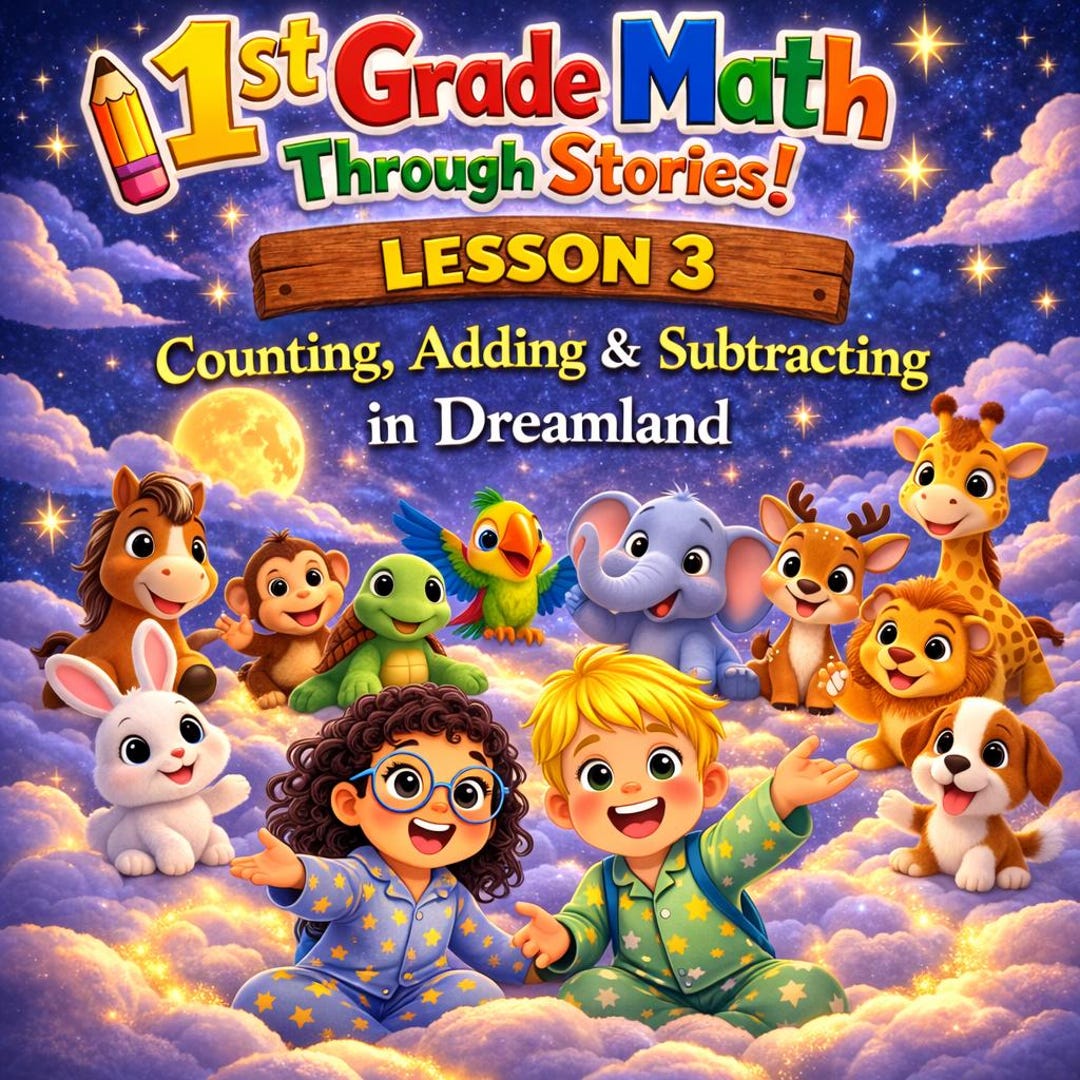 1st Grade Math Through Stories! Lesson 3 - Etsy