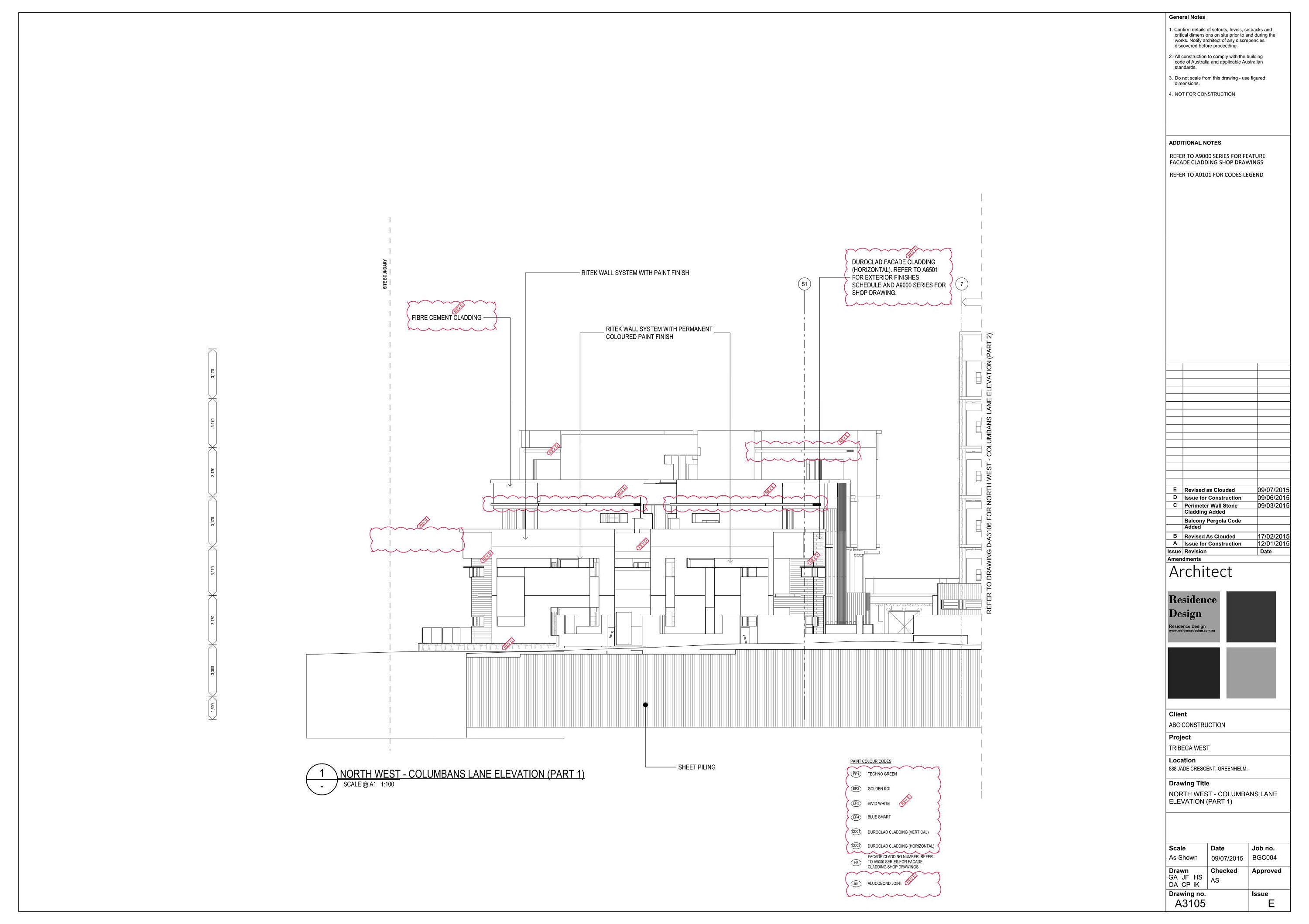Architectural Apartment Elevation Drawings - Etsy - Penthouse Apartment Drawn Elevation