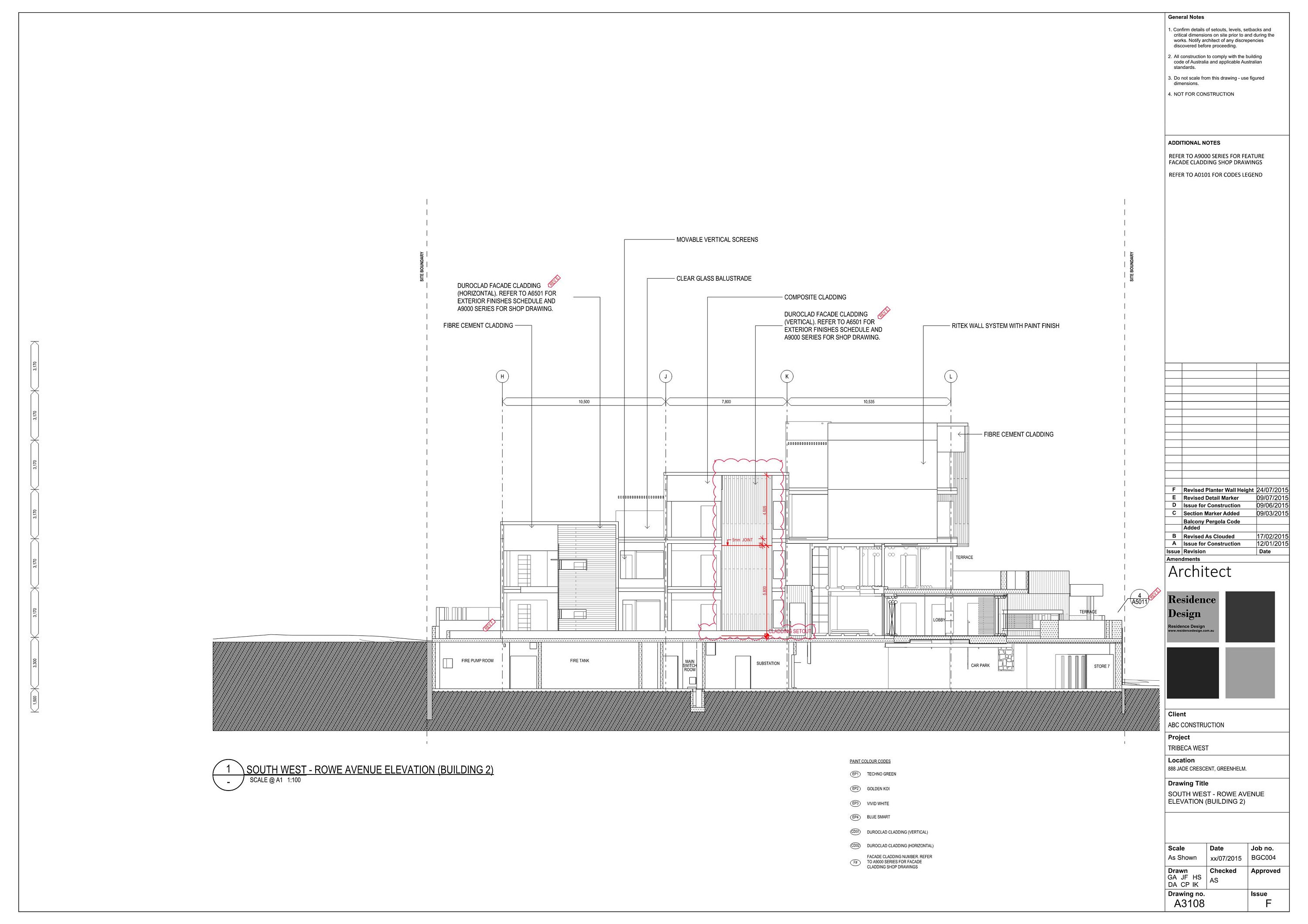 View of Architectural Apartment Elevation Drawings - Etsy