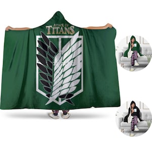 Attack on titan blanket hoodie sale
