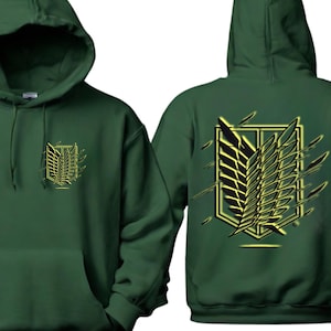 Attack On Titan Long Sleeved Sweatshirt, Hoodie, Anime Oversized Y2K Kawaii Hoodie, Anime Harajuku Sweater, Hoodie Women, Men Christmas Gift