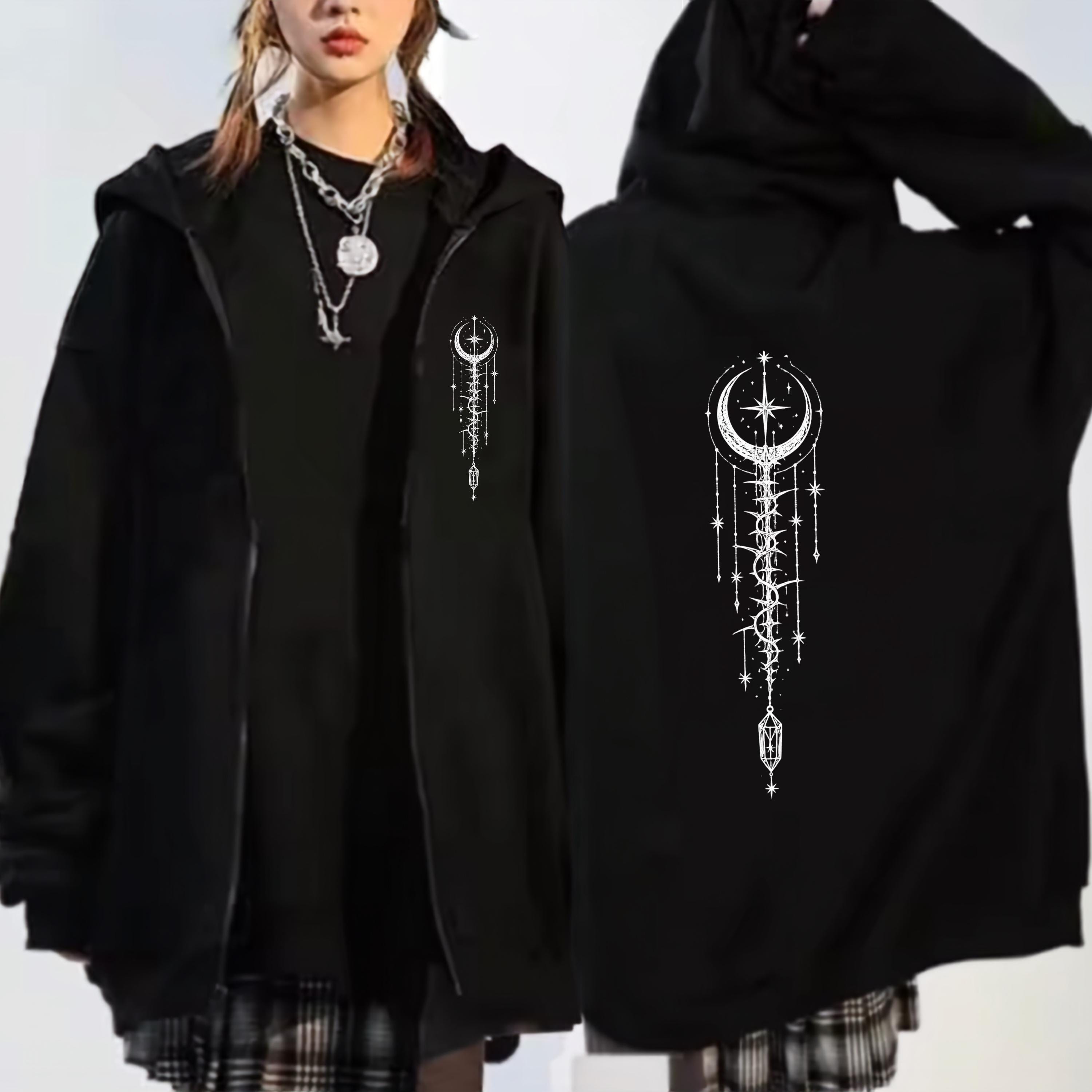 Moon Zip Hoodie - Etsy Moon Zip Hoodie - Etsy
