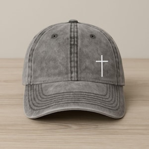 Vintage Style Cross Hats, Christian Hats For Women Or Men, Vintage Gift, Vintage Hat, Christian apparel, Christian embroidery, Jesus Hat