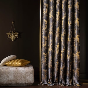 Luxury Black & Gold Curtains: Elegant Home Decor