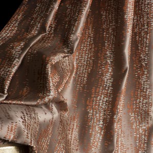 Taupe Terracotta Snake Texture Curtains: Modern Elegant Living Room Drapes