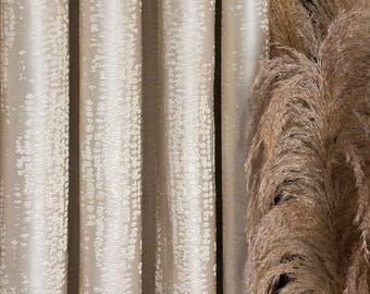 Off White Snakeskin Patterned Curtain: Elegant Home Decor