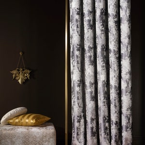 Luxury Gray Silver Turkish Curtains: Modern Home Drape