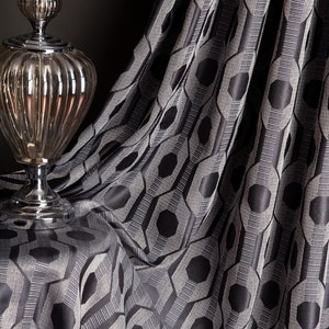 Luxury Gray & Silver Turkish Curtains: Modern Home Drape
