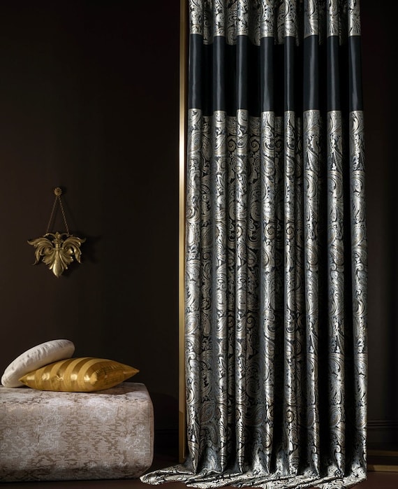 Cortinas Damasco Lujo Con Forro: Lápiz Plisado, Aspecto Seda Falsa | Listas Para Colgar (varios Colores)