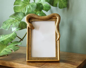 Gold Snake Photo Picture Frame Resin