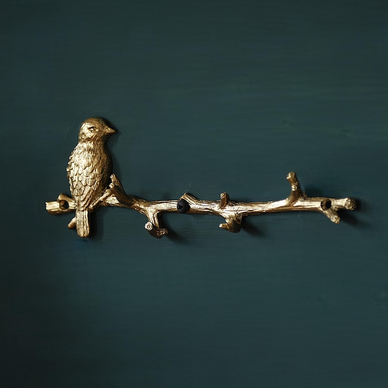 Key Hook Antique Metal Bird