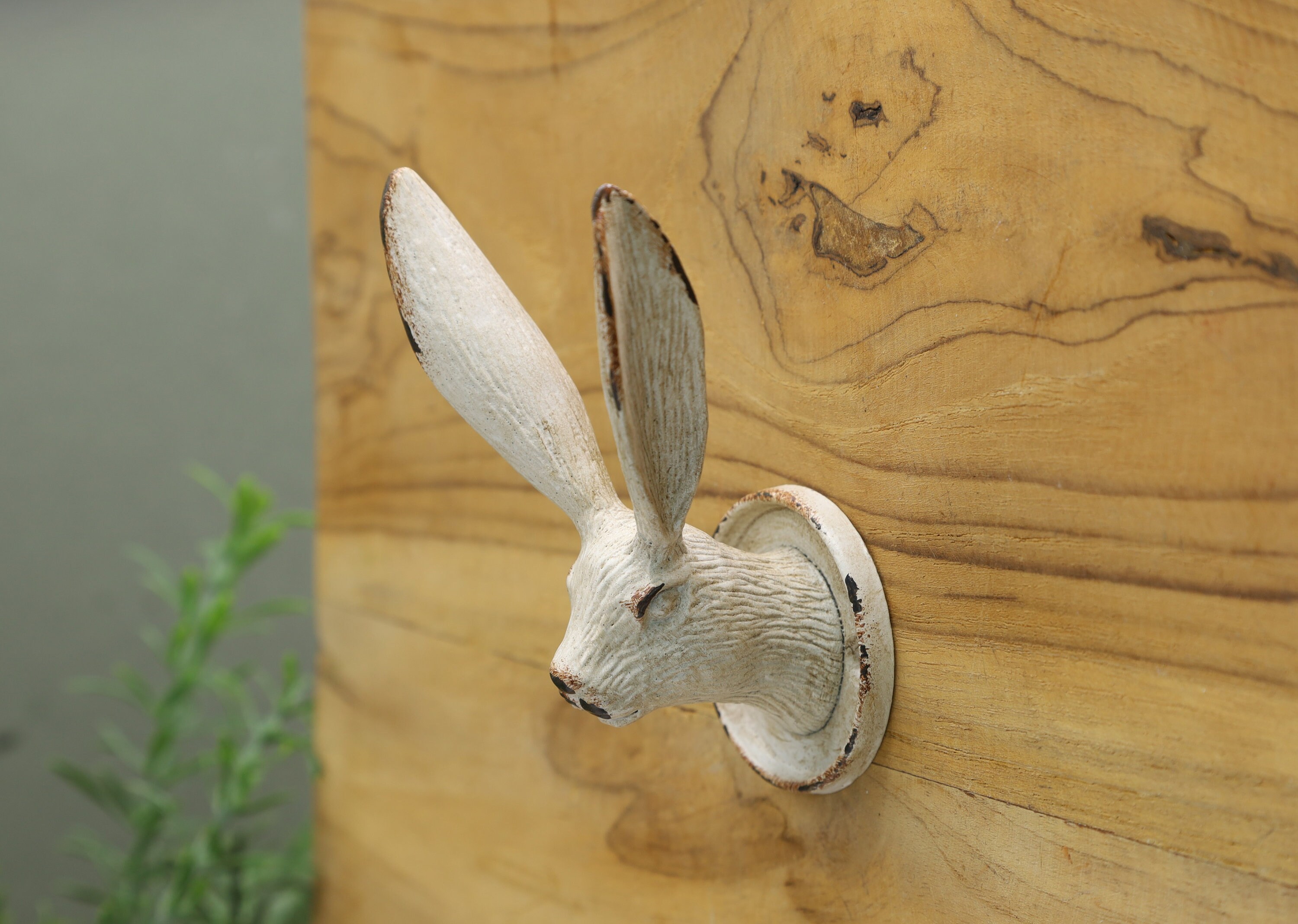 Hare Wall Hook Antique Cream Finish Sturdy Coat Scarf Hanger Wall Decor Rabbit Head Ears Hook Hanger Etsy